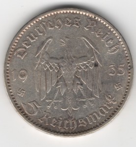 5 Reichsmark obverse