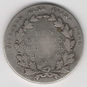 Prussia 1 Thaler obverse