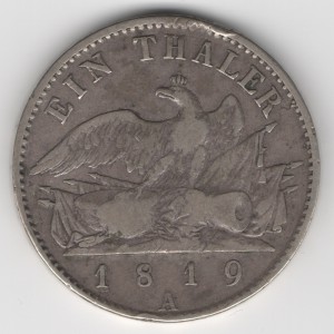 Prussia 1 Thaler obverse