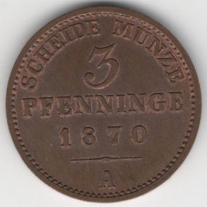 Prussia 3 Pfennige obverse