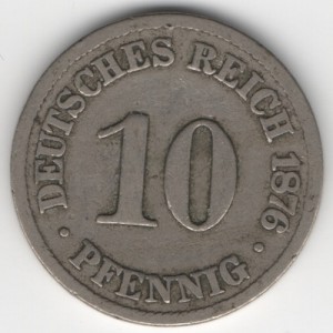 German Empire 10 Pfennig obverse