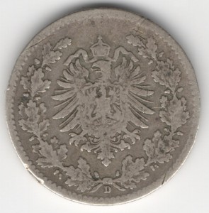 German Empire 50 Pfennig reverse