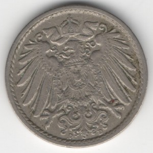 German Empire 5 Pfennig reverse