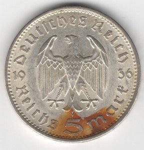 5 Reichsmark obverse