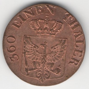Prussia 1 Pfennig reverse